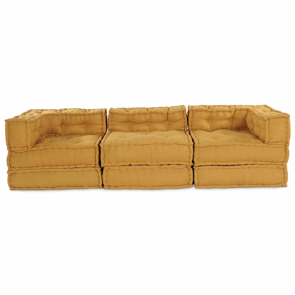 Modulinė sofa Audinys Geltona 210 x 70 x 56 cm