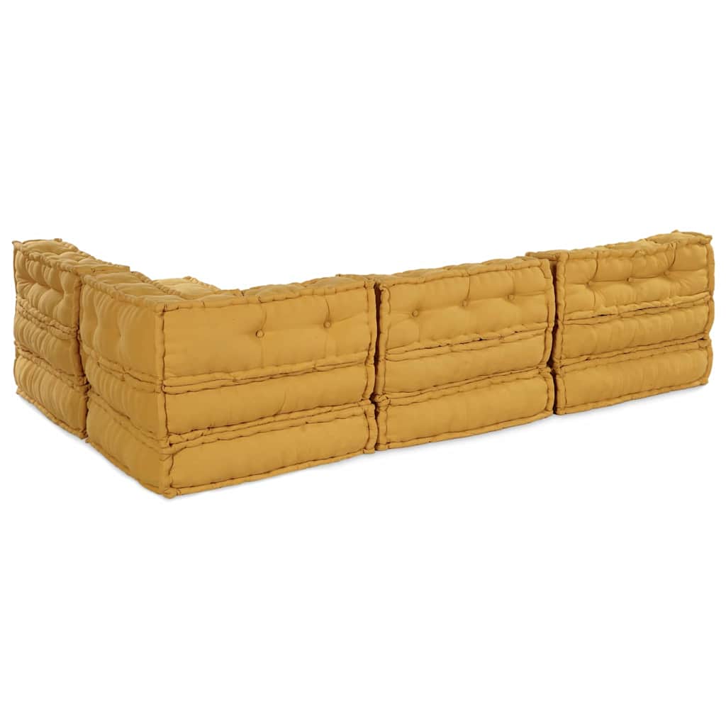 Modulinė sofa 4 pcs Geltona Audinys