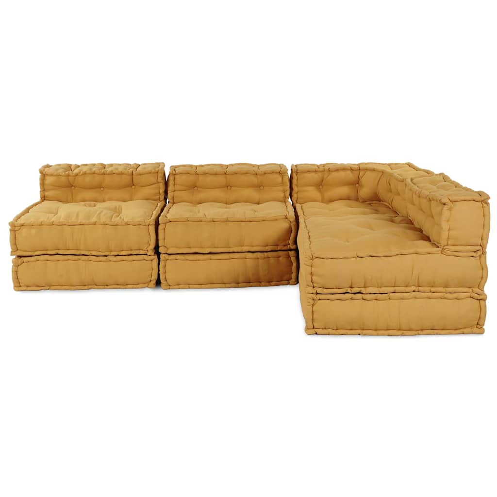 Modulinė sofa 4 pcs Geltona Audinys