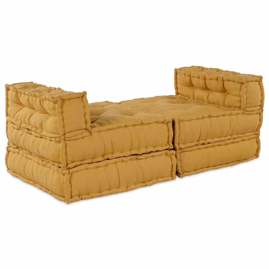 Modulinė sofa 4 pcs Geltona Audinys