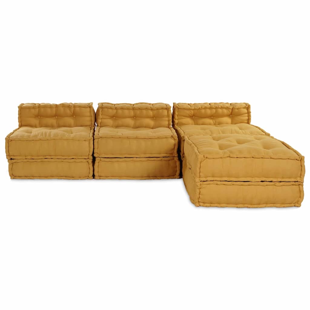 Modulinė sofa 4 pcs Geltona Audinys