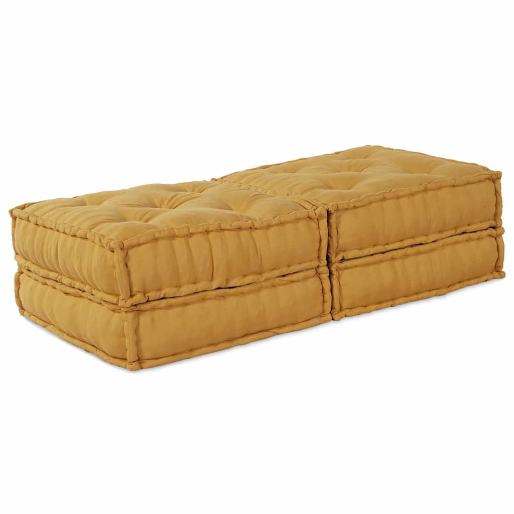 Modulinė sofa 2 pcs Geltona 70 x 70 x 36 cm audinys