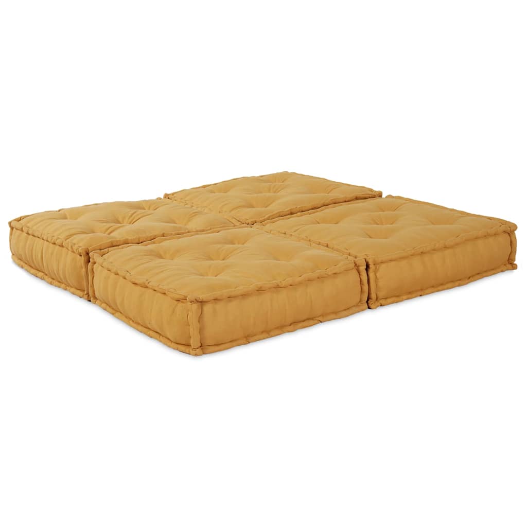 Modulinė sofa 2 pcs Geltona 70 x 70 x 36 cm audinys