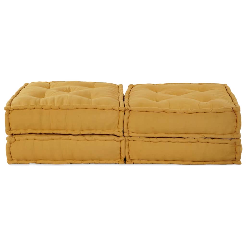 Modulinė sofa 2 pcs Geltona 70 x 70 x 36 cm audinys