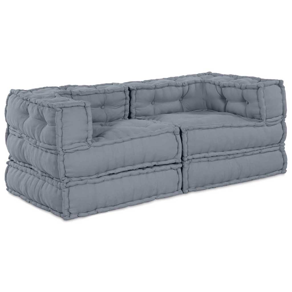 Modulinė sofa 2 pcs Pilka 140 x 70 x 56 cm Audinys