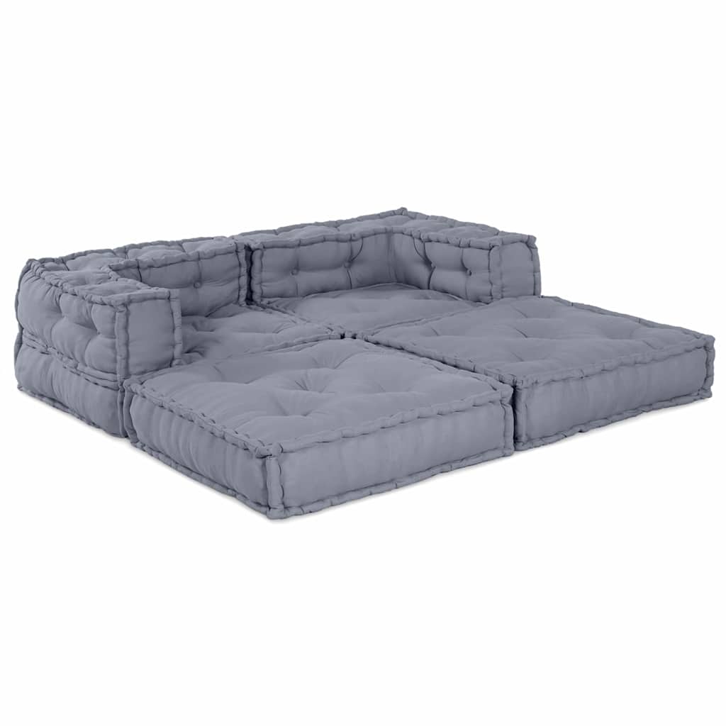 Modulinė sofa 2 pcs Pilka 140 x 70 x 56 cm Audinys