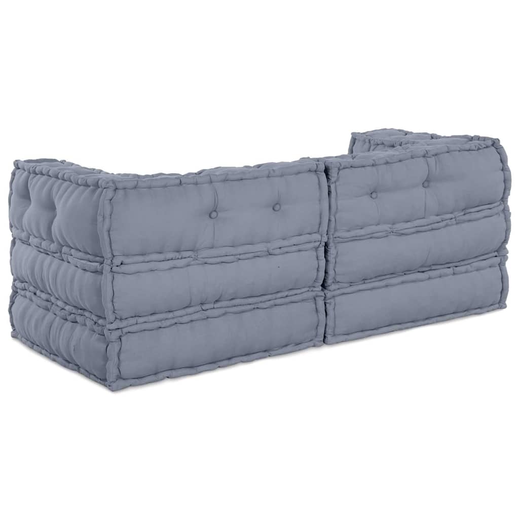 Modulinė sofa 2 pcs Pilka 140 x 70 x 56 cm Audinys