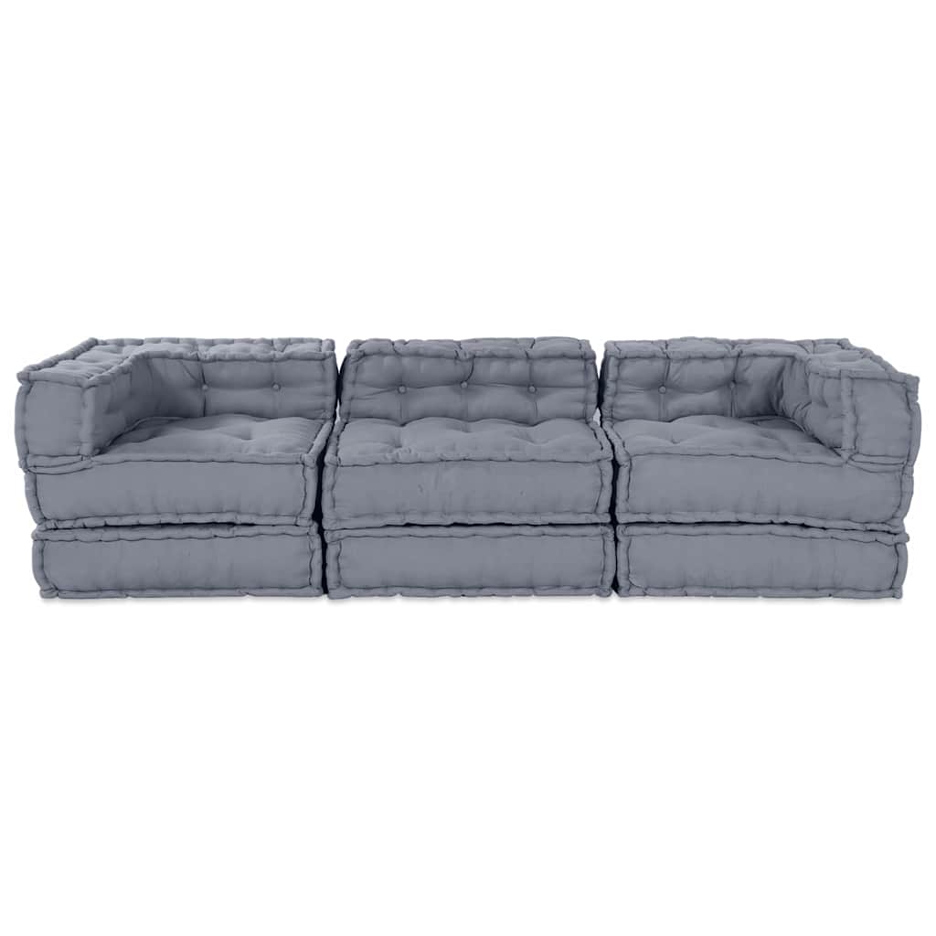 Modulinė sofa 3 pcs Pilka Audinys