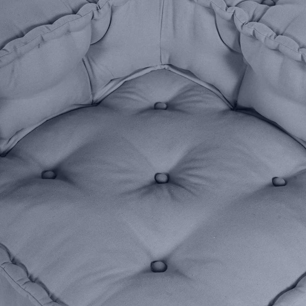 4-vietis modulinis pufas sofa konvertuojamas pilkos spalvos audinys
