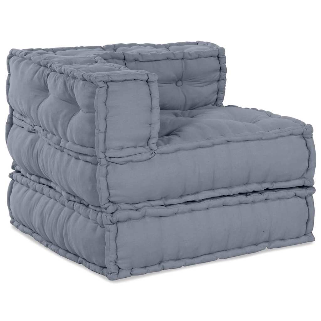 4-vietis modulinis pufas sofa konvertuojamas pilkos spalvos audinys