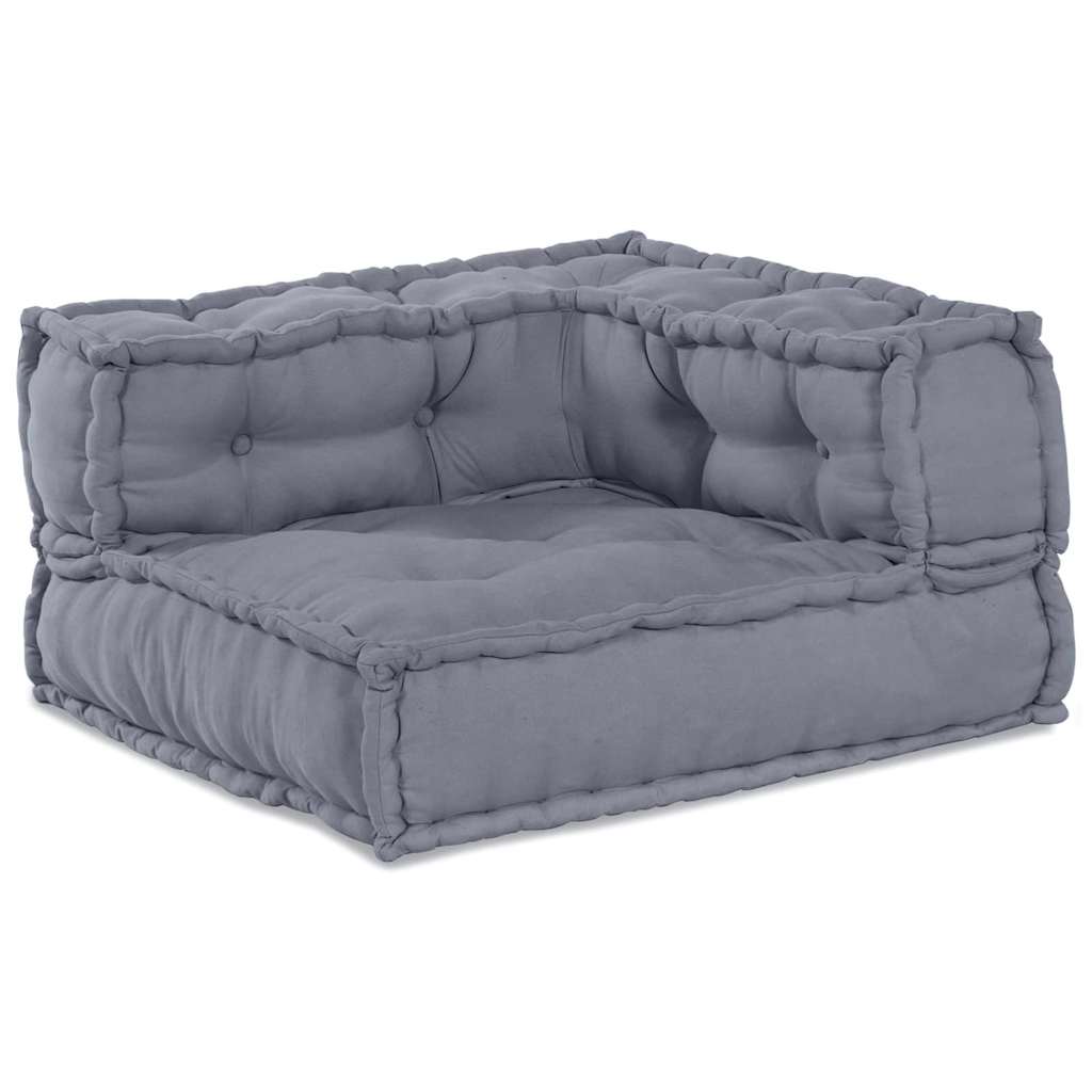 4-vietis modulinis pufas sofa konvertuojamas pilkos spalvos audinys