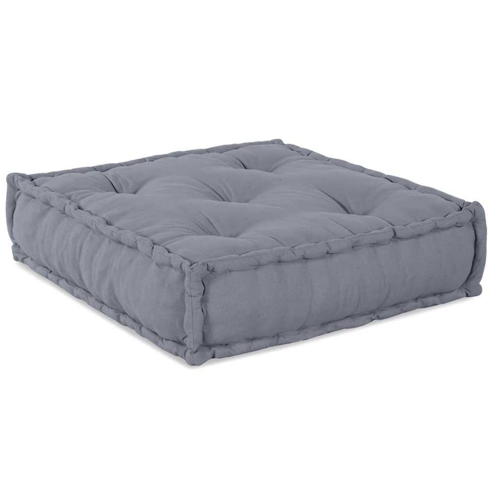2-Vietis Modulinis Pufas Sofa, Konvertuojamas, Pilkos Medžiagos