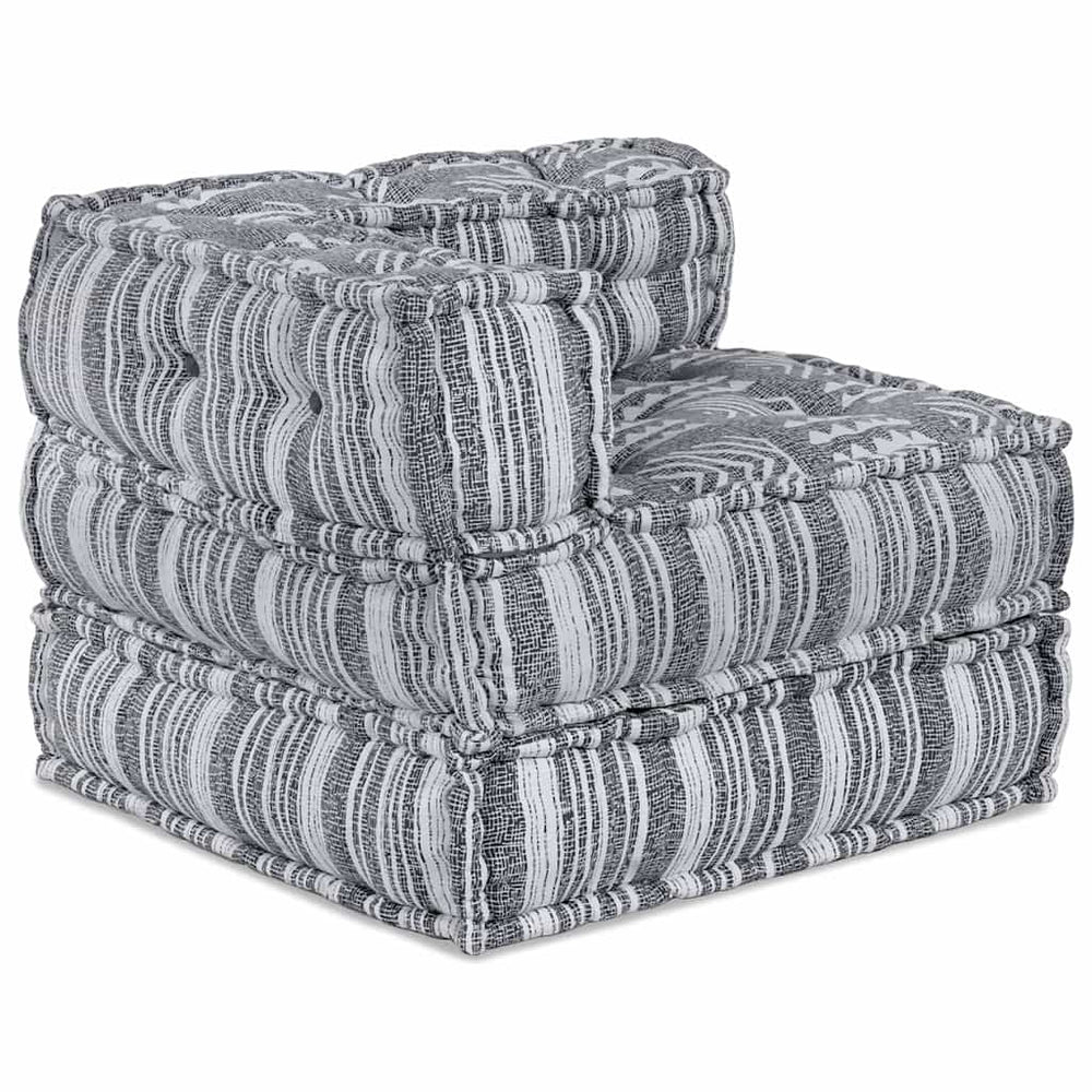 4-vietis modulinis pufas-sofa, konvertuojamas, šviesiai pilkos medžiagos