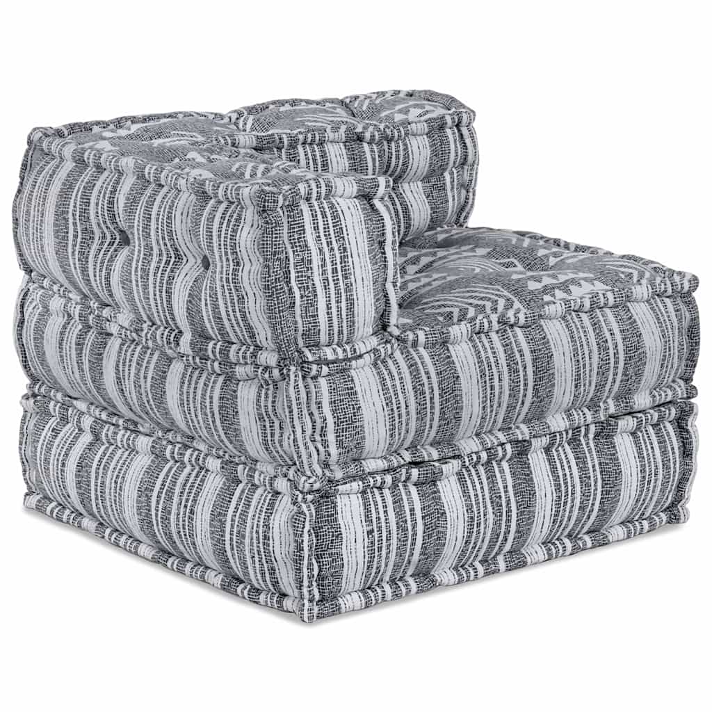 4-vietis modulinis pufas-sofa, konvertuojamas, šviesiai pilkos medžiagos