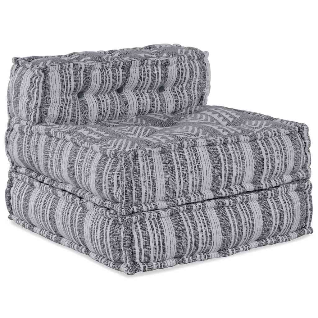 4-vietis modulinis pufas-sofa, konvertuojamas, šviesiai pilkos medžiagos