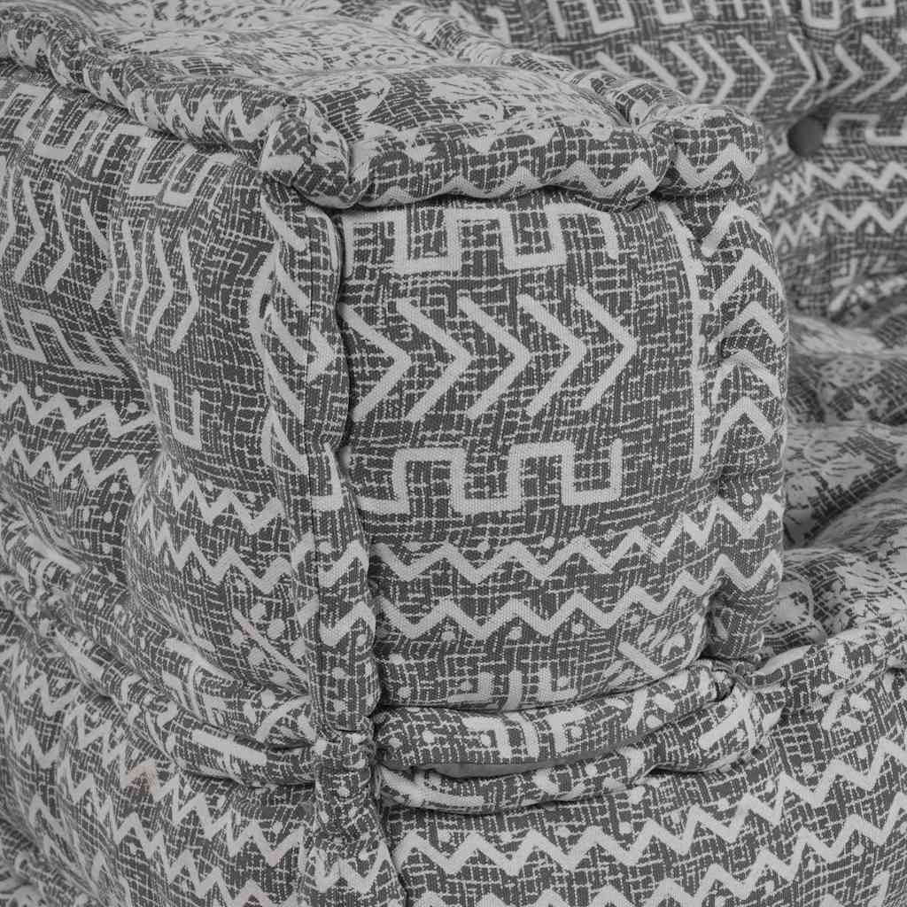 2 vietų modulinis pufas-sofa, keičiamas, šviesiai pilkos spalvos