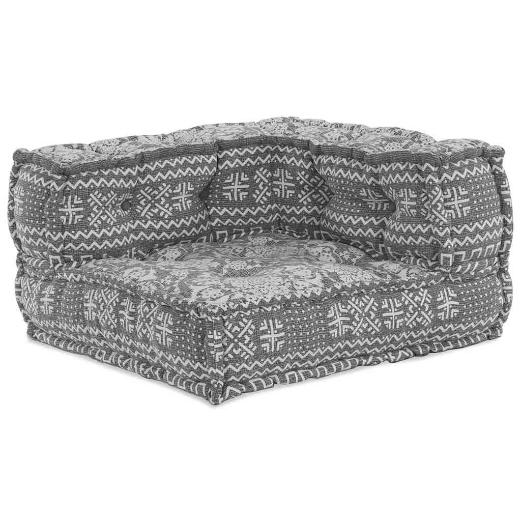 2 vietų modulinis pufas-sofa, keičiamas, šviesiai pilkos spalvos