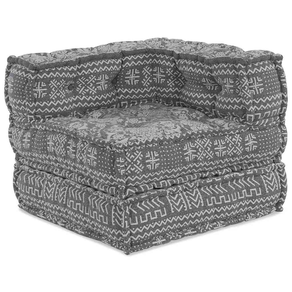 2 vietų modulinis pufas-sofa, keičiamas, šviesiai pilkos spalvos