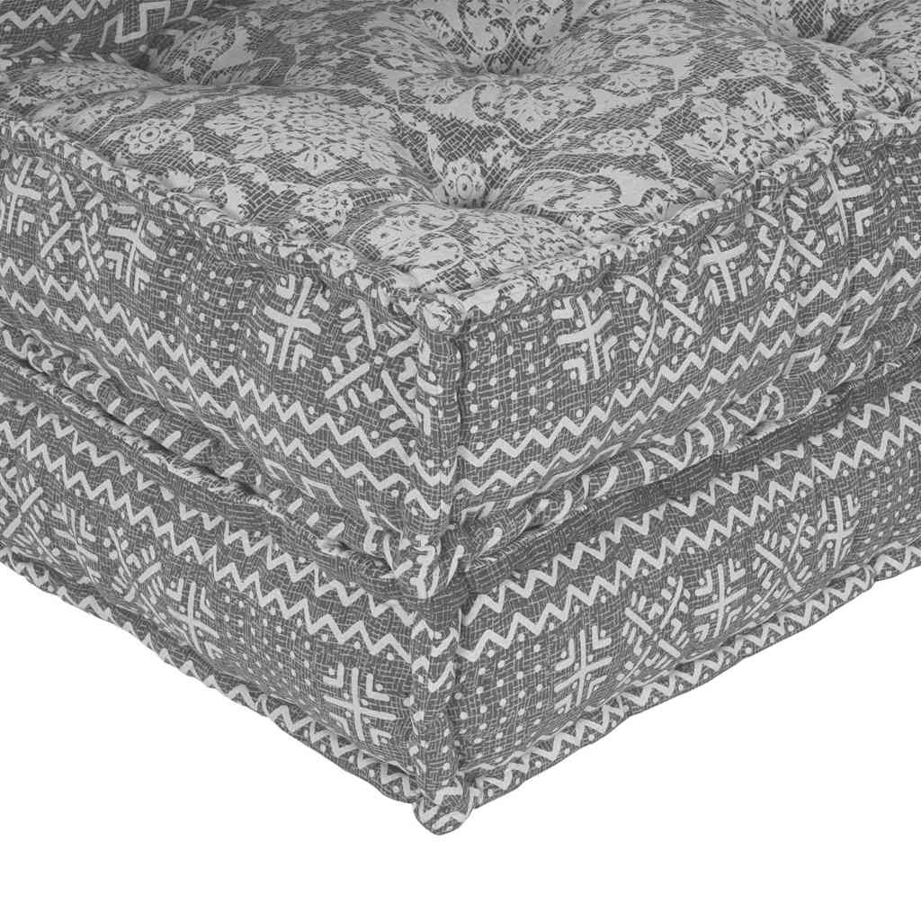 4-vietis modulinis pouf sofa, konvertuojamas, šviesiai pilkos spalvos