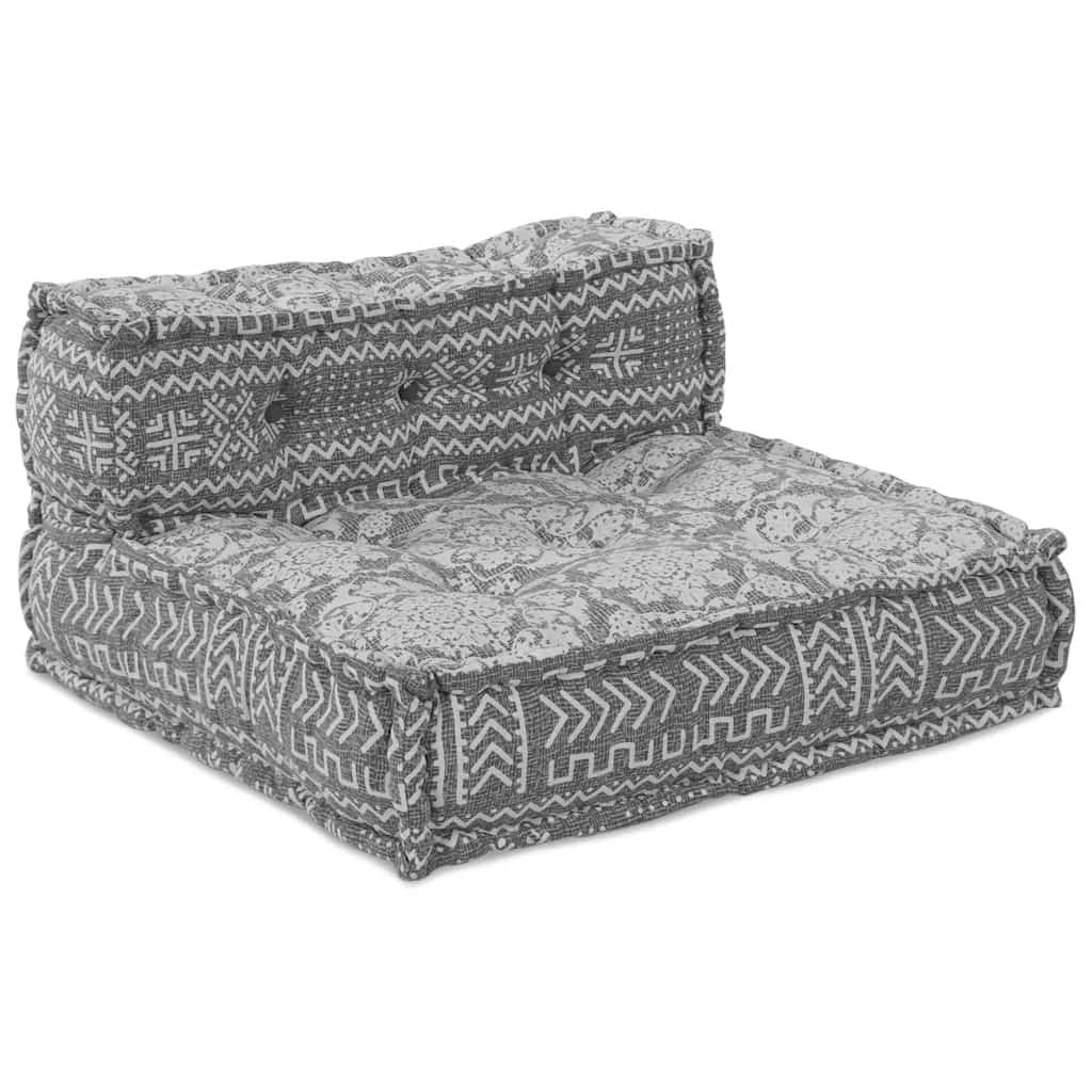 4-vietis modulinis pouf sofa, konvertuojamas, šviesiai pilkos spalvos