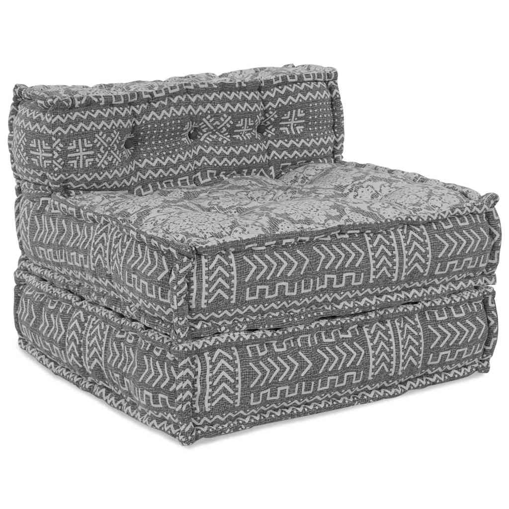 4-vietis modulinis pouf sofa, konvertuojamas, šviesiai pilkos spalvos