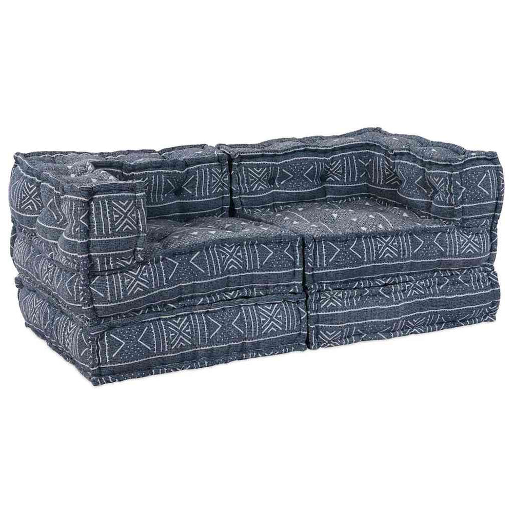 2 vietų modulinis pufas-sofa transformatorius Indigo audinys