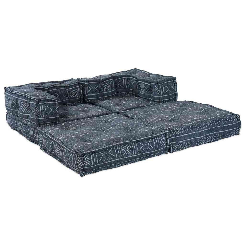 2 vietų modulinis pufas-sofa transformatorius Indigo audinys