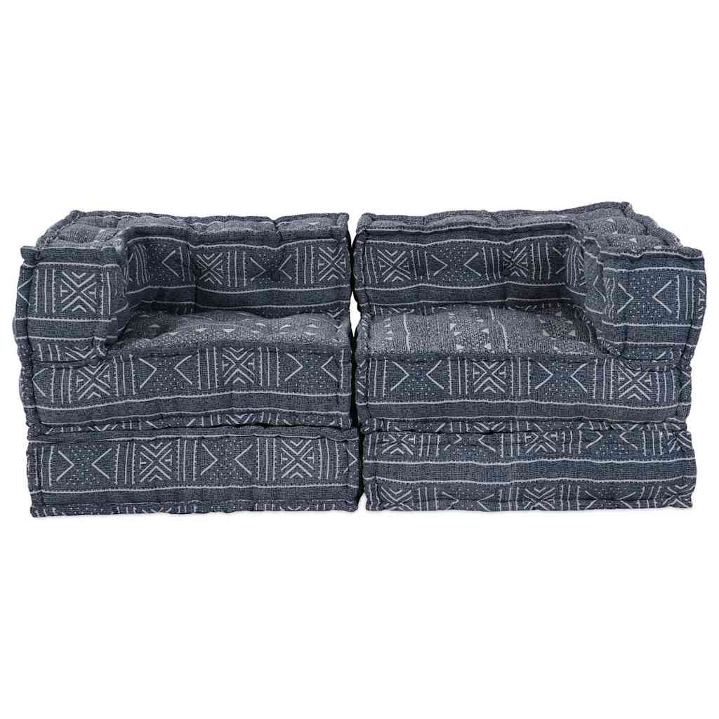 2 vietų modulinis pufas-sofa transformatorius Indigo audinys