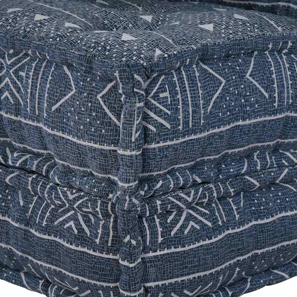 2-vietis modulinis pufas, konvertuojamas į sofą, indigo spalvos medžiaga
