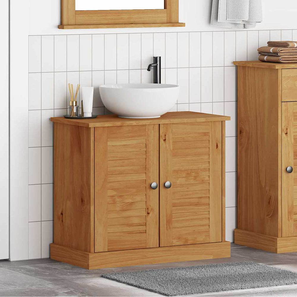 Vonios spintelės honey brown 67.5 x 34 x 59 cm Apdirbta mediena