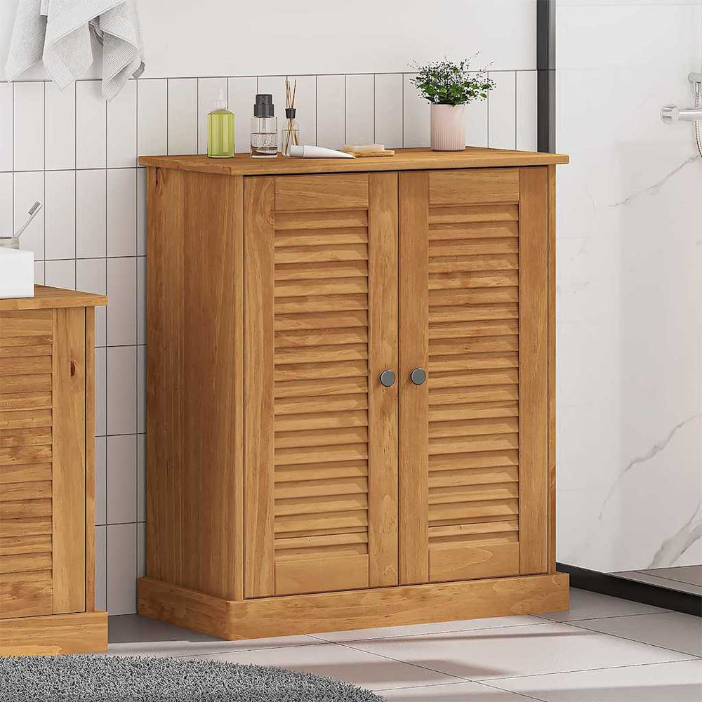 Vonios spintelė honey brown 68 x 34 x 80 cm Pušies masyvas