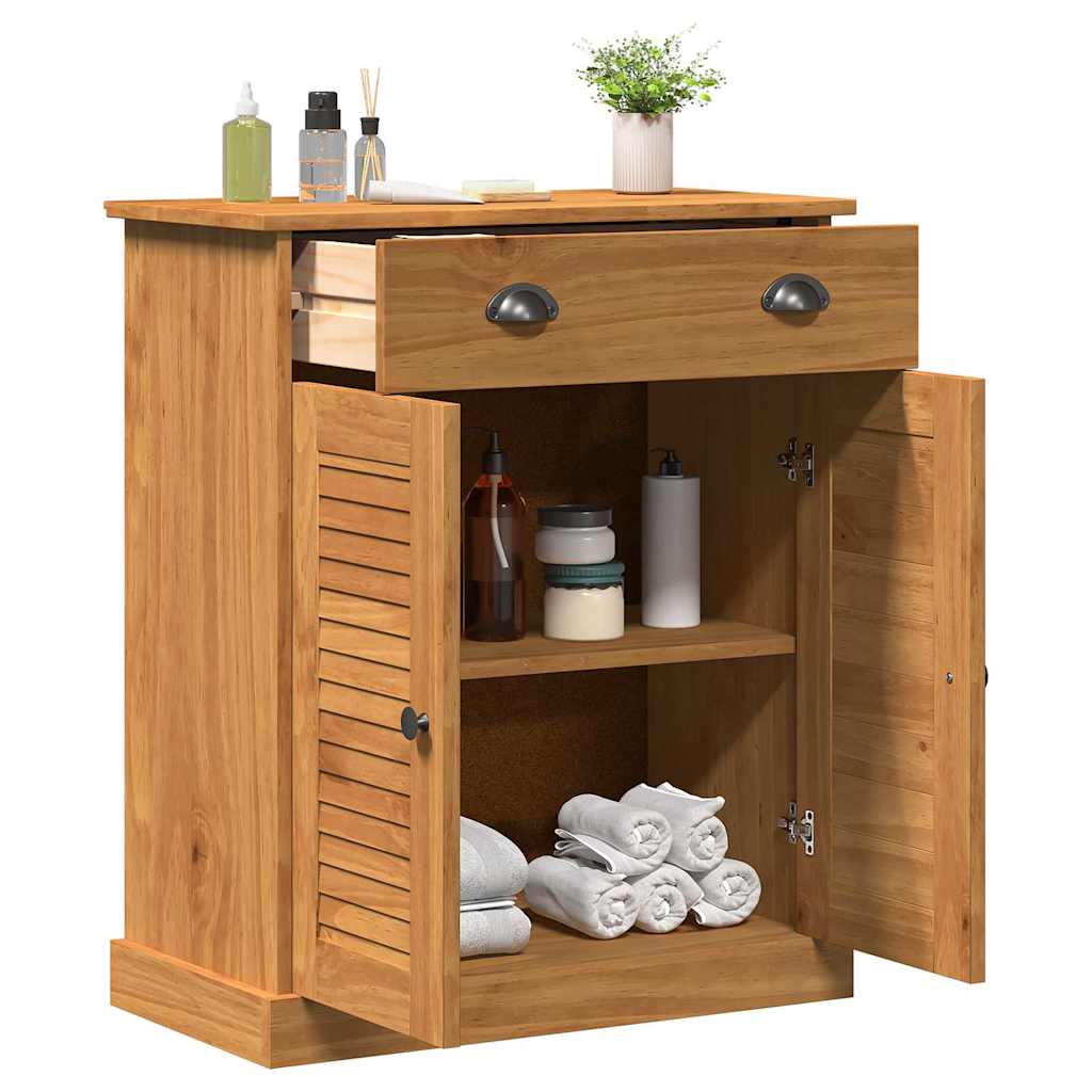 Vonios spintelė honey brown 68 x 34 x 80 cm Pušies masyvas