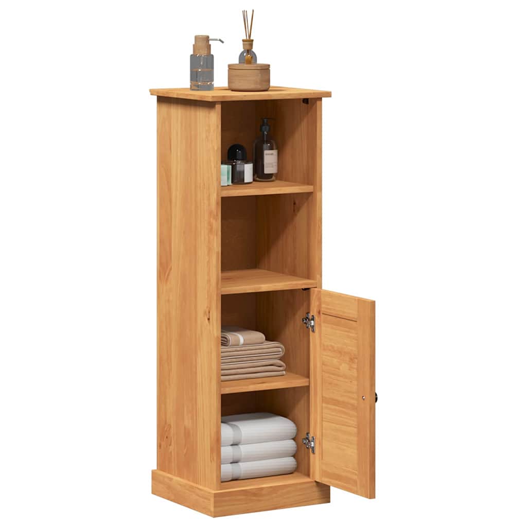 Vonios spintelė honey brown 37 x 34 x 110 cm Pušies masyvas