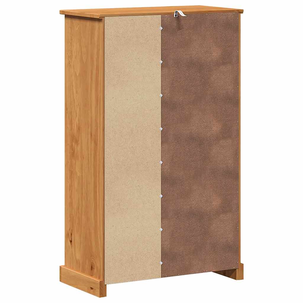 Vonios spintelė honey brown 68 x 34 x 110 cm Pušies masyvas