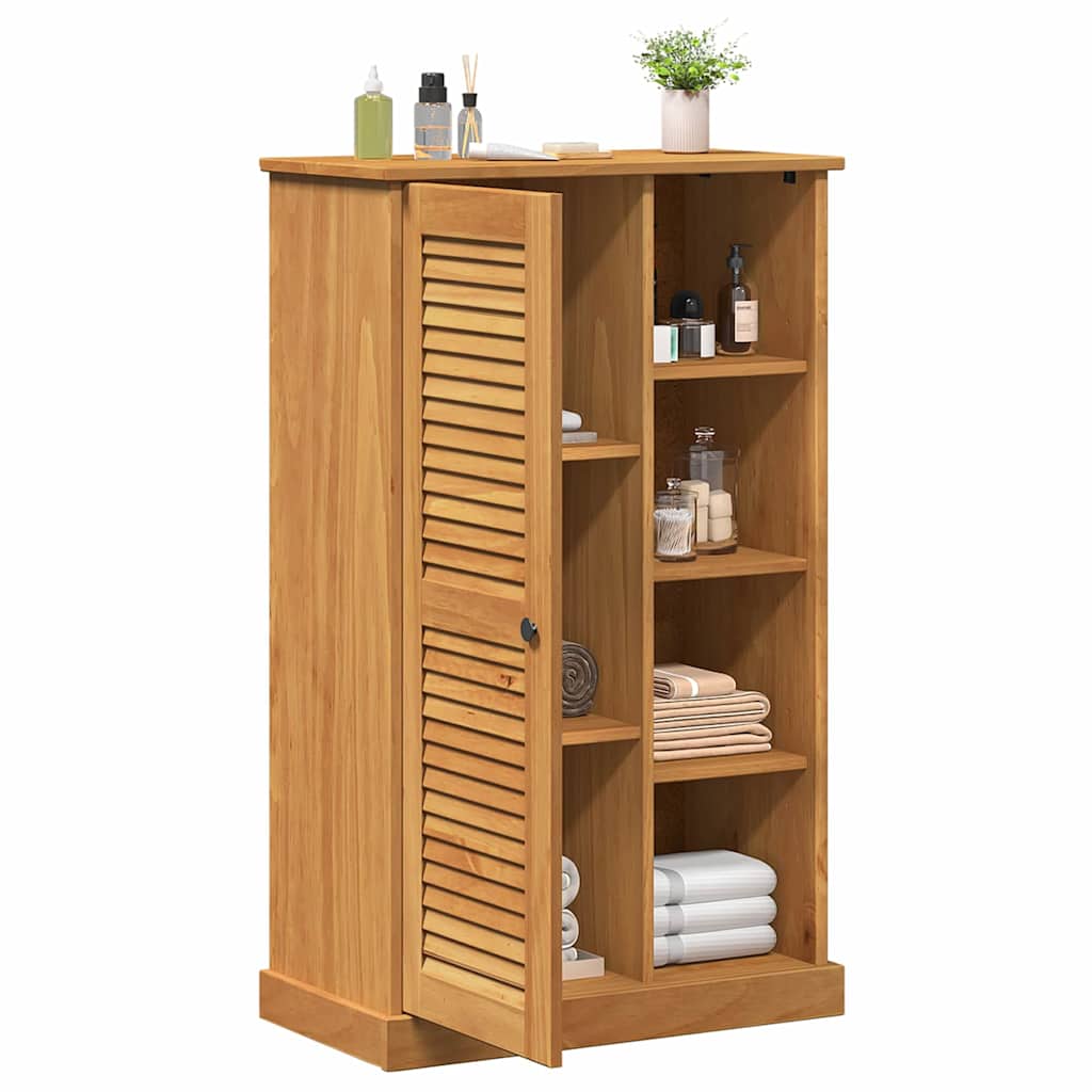Vonios spintelė honey brown 68 x 34 x 110 cm Pušies masyvas
