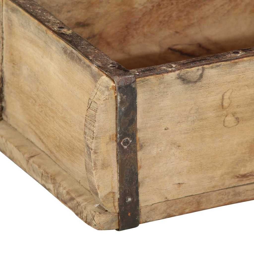 Padėklas 4 vnt. Ruda 30 x 15 x 9 cm Kietas atkurtas medis