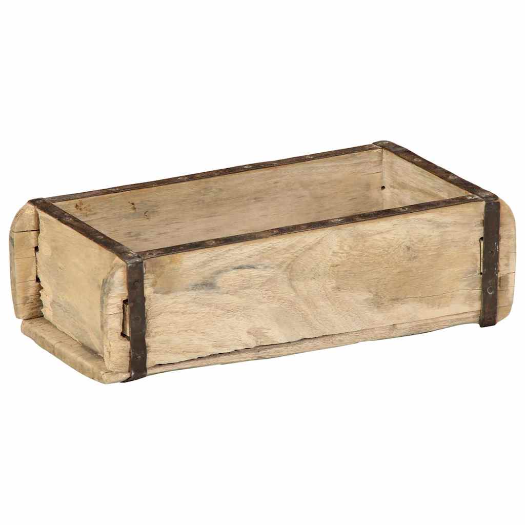 Padėklas 4 vnt. Ruda 30 x 15 x 9 cm Kietas atkurtas medis