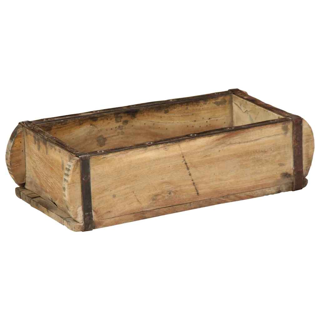 Padėklas 4 vnt. Ruda 30 x 15 x 9 cm Kietas atkurtas medis