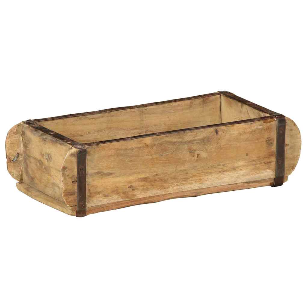 Padėklas 4 vnt. Ruda 30 x 15 x 9 cm Kietas atkurtas medis