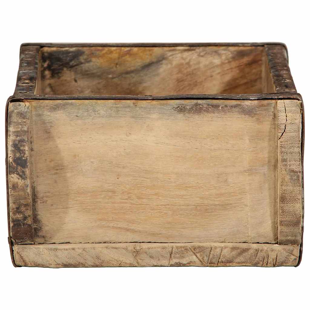 Padėklas 4 vnt. Ruda 30 x 15 x 9 cm Kietas atkurtas medis