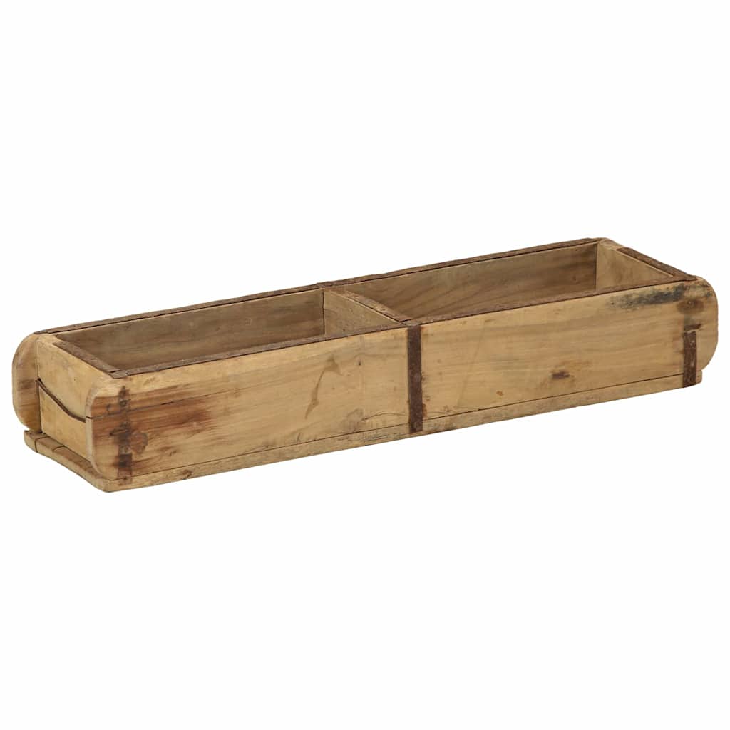 Padėklas su saugykla Ruda 57 x 15 x 9 cm Kietas atkurtas medis