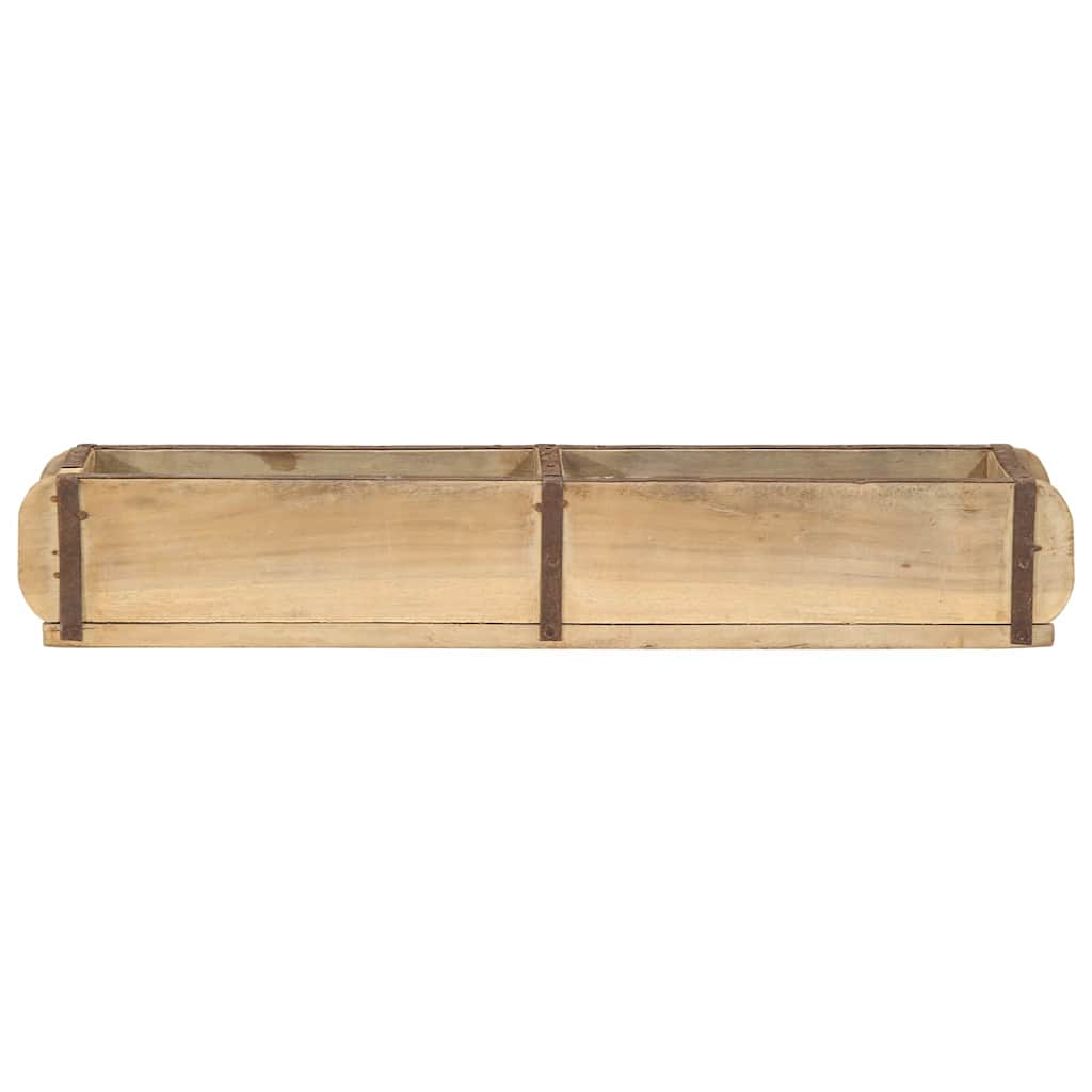 Tray 4 pcs Brown 57 x 15 x 9 cm Solid reclaimed wood