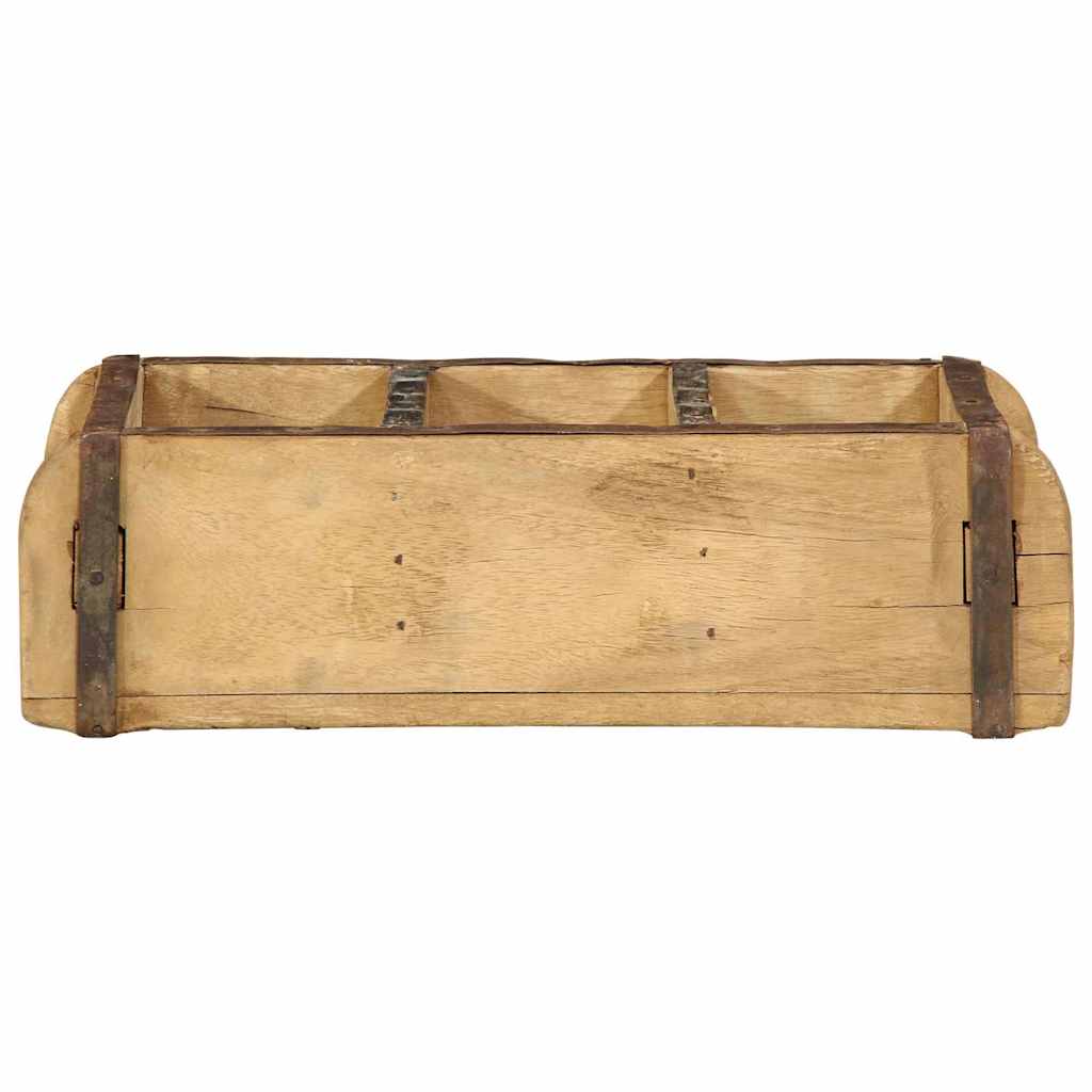 Padėklas 4 pcs Ruda 30 x 14 x 9 cm Kietas atkurtas medis