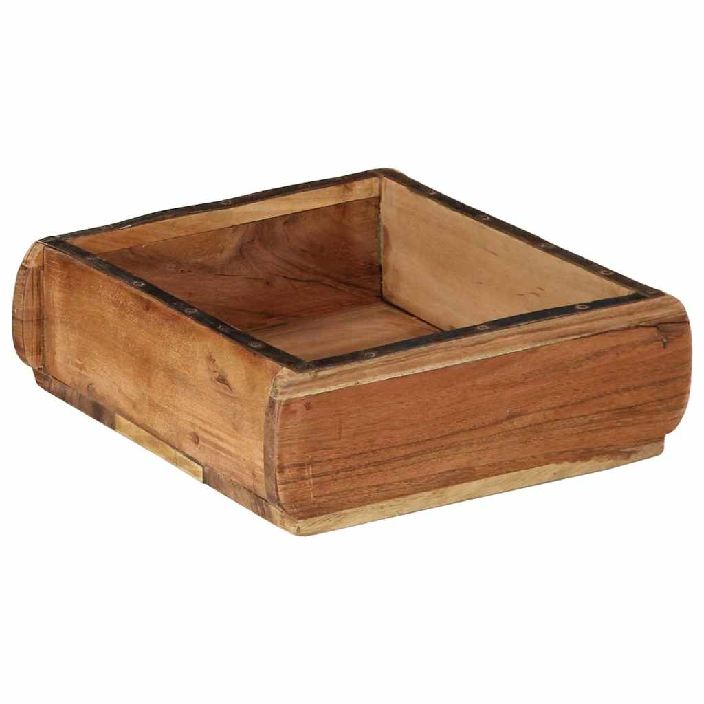 Padėklas 2 pcs Ruda 29 x 31 x 10 cm Kietas atkurtas medis