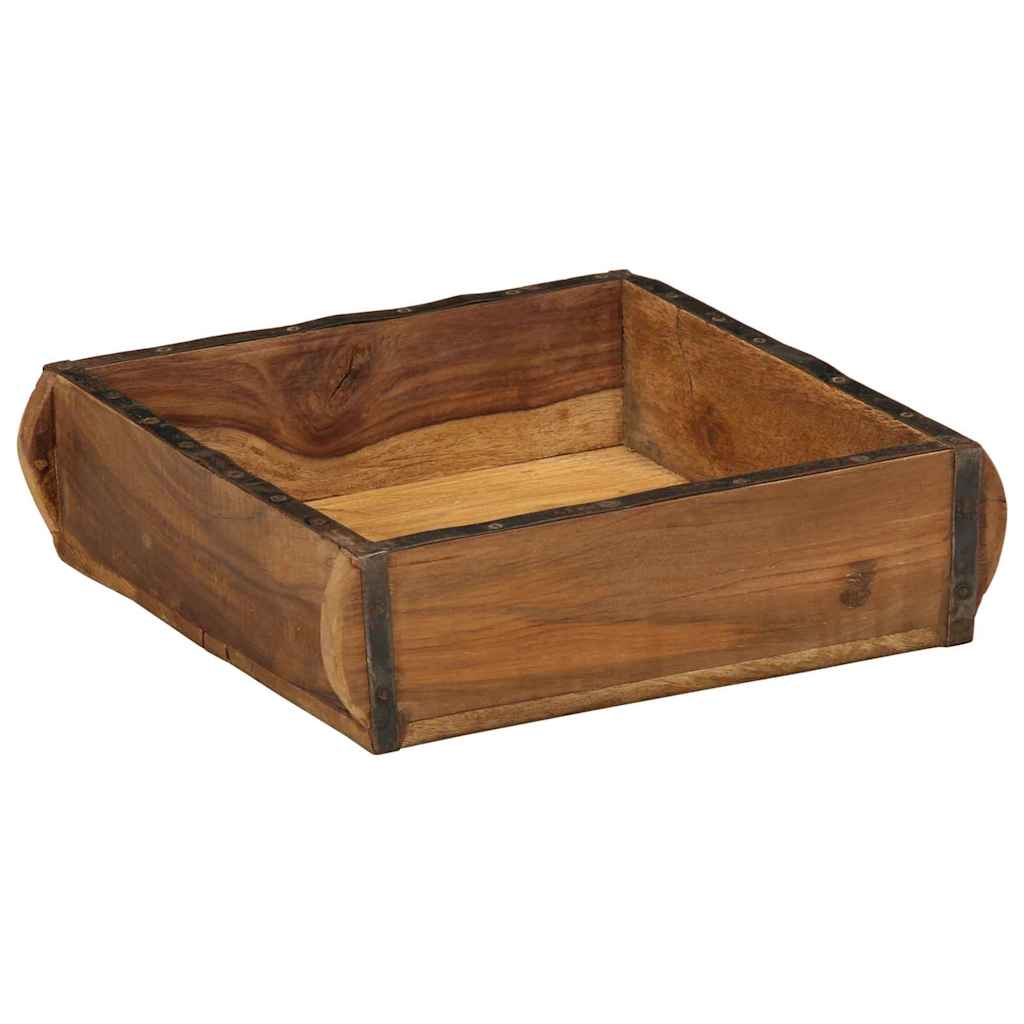 Paliktnis ar uzglabāšanas vietu Brūns 29 x 31 x 10 cm Cieta reģenerēta koksne