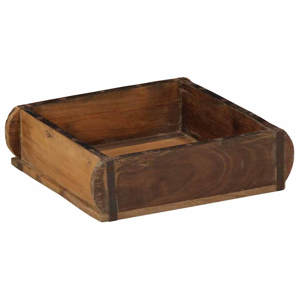 Tray 4 pcs Brown 29 x 31 x 10 cm Solid reclaimed wood