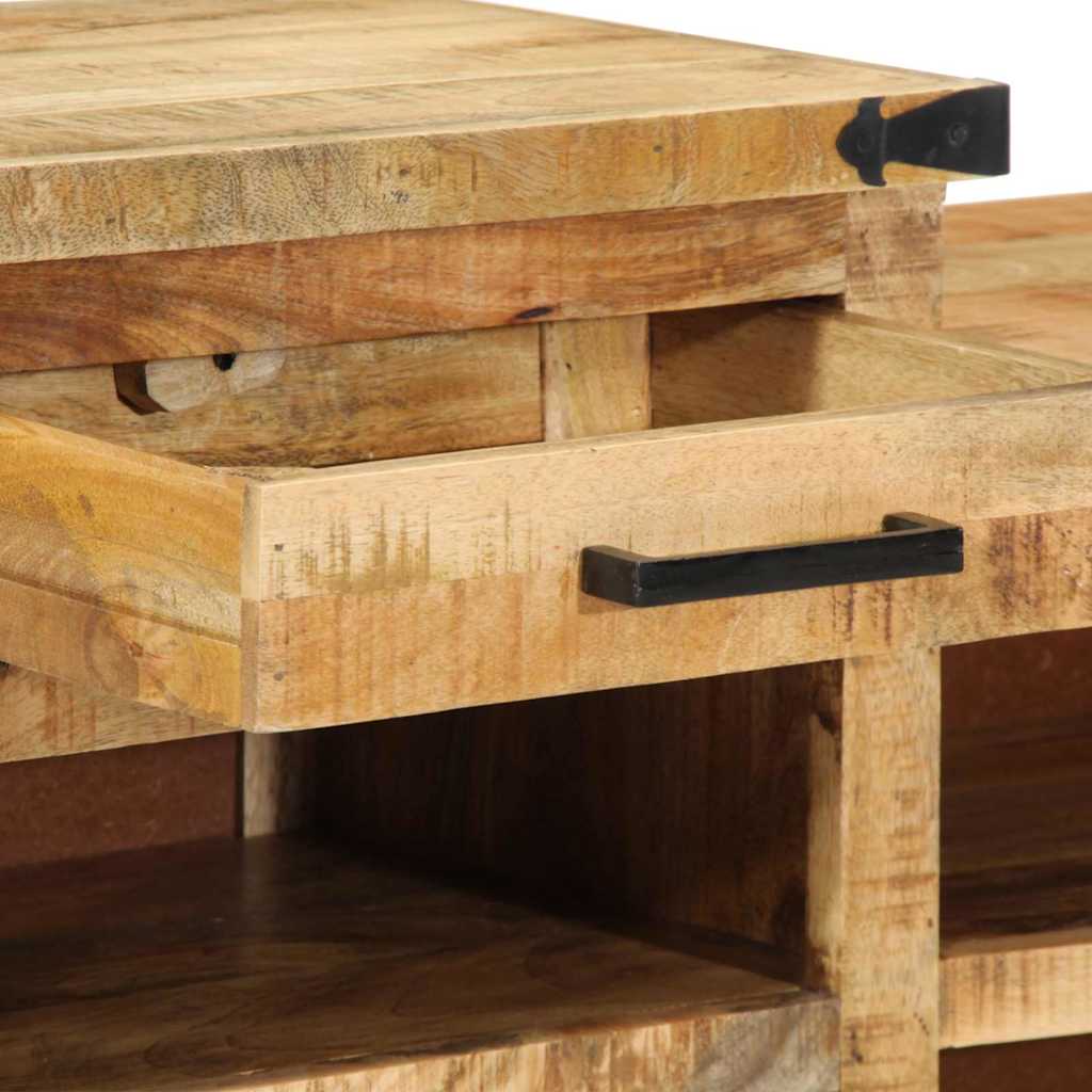 Bench with Drawer Brown 110 x 35 x 50 cm Solid Mango Wood