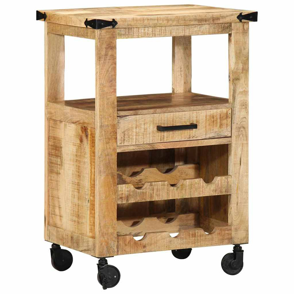 Virtuvės vežimėlis Ruda 55 x 40 x 80 cm Kietas mango medis