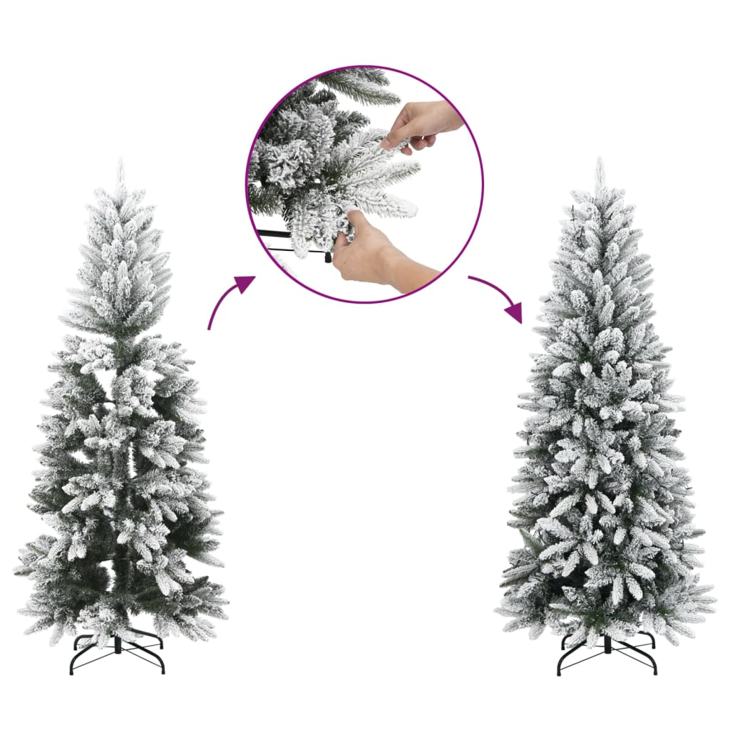 Dirbtinė Kalėdų eglutė EMBER NORDIC, su 150 LED lempučių ir sniegu, 120cm.
