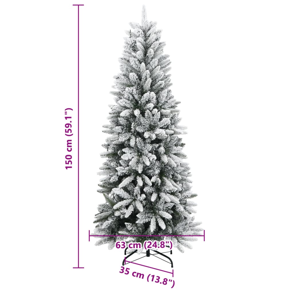 Dirbtinė Kalėdų eglutė EMBER NORDIC, su 150 LED lempučių ir sniegu, 150cm.
